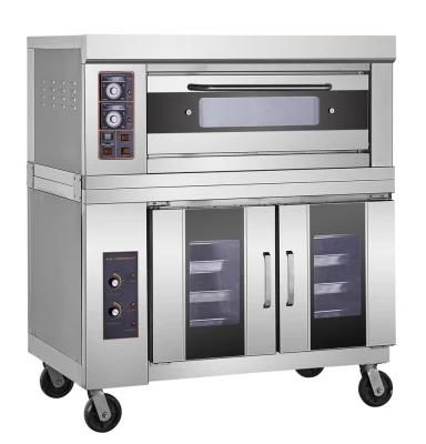 Stainless Steel One-Layer-Two Trays 400 &ordm; Cgas Oven with Proofer
