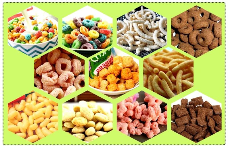 Automatic Double Screw Corn Flour Snacks Extruder Cheese Corn Puff Snacks Machine