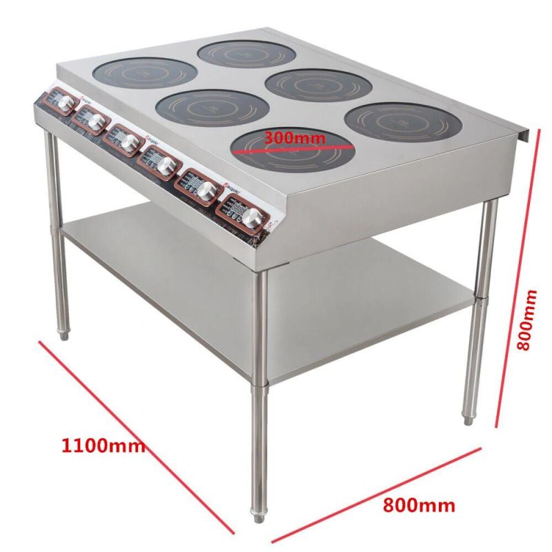 6 Burner Commercial Induction Cooker Electric Multi Function Induction Cooker 3500