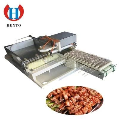 Easy Operation Commercial BBQ Skewer Machine / Automatic Kebab Machine / Meat Skewering ...