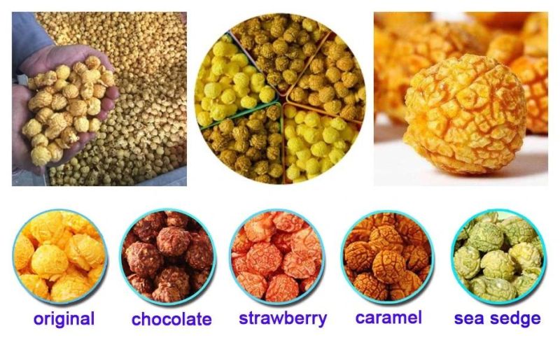 High Quality Commercial Industrial Caramel Popcorn Machine Chocolate Machine Popcorn Mushroom Gas Popcorn Machine Price for Snack Food Machinery