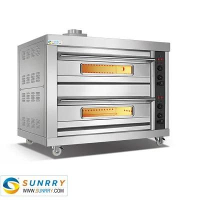 Professional Bakery Oven 2 Deck 2 Trays Bread Gas Oven