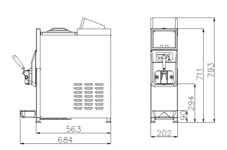 Small Size Table Model Ice Cream Machine