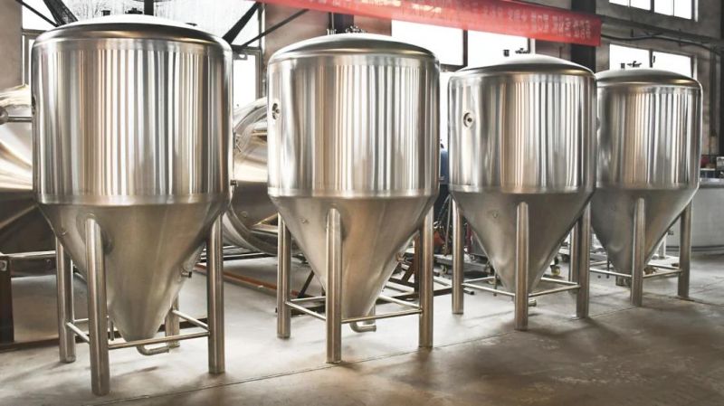 Industrial Fermenter Wine Fermentation Tank Cooling Jacket Conical Fermenter