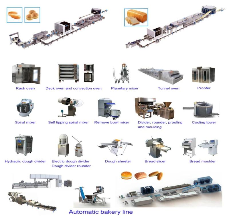 Complete Set of Bakery Equipment Bread Toast Spiral Cooling Tower