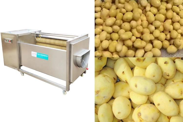 Iudustrial Brush Rooler Washing Equipment Potatoes Peeling Machine