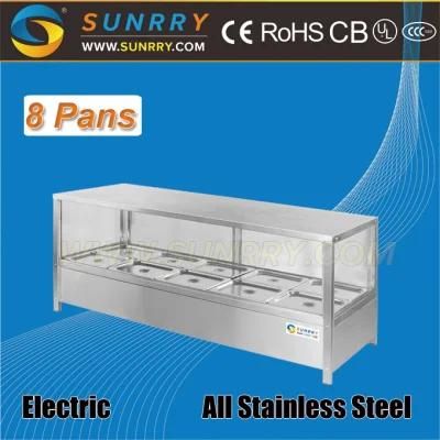 Bain Marie Food Warmer Buffet 1/2*8 Izes Pans