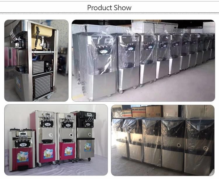 Commercial Stainless Steel Snack Maker Soft Ice Cream Machine
