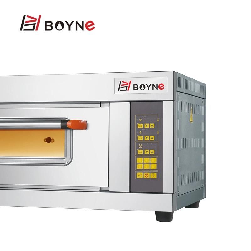 Stainless Steel Microcomputer Electric One Deck Two Trays Baking Oven