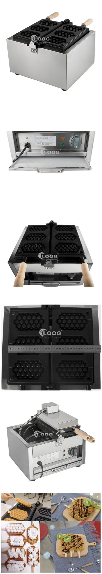Commercial Waffles on a Stick Maker Waffle Pop Making Machine 3 in 1 Waffle Maker Honeycomb Waffle Maker Machine