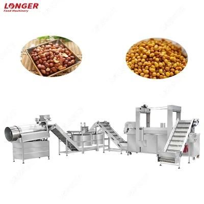 Soya Bean Nuts Frying Machine Peanut Groundnut Frying and Peeling Machinery Peanut Fryer ...