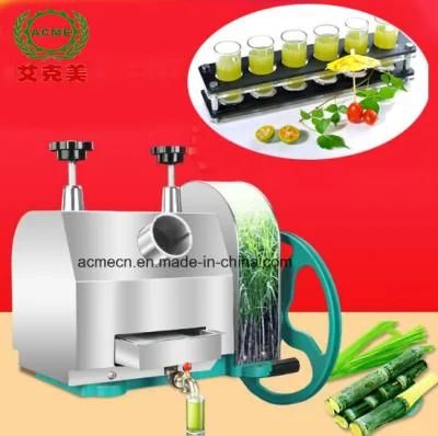 Hand Operated Stainless Steel Sugar Cane Machine Commercial Sugarcane Juice Squeezer
