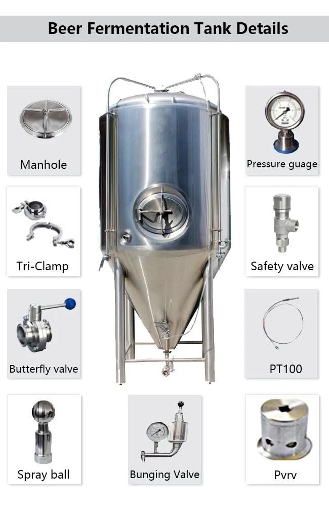 Craft Beer Brewing Equipment Alcohol Fermentation Equipment Fermenting Equipment Beer