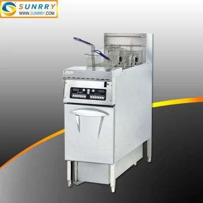 Commercial Electric Two Baskets Deep Fryer with Oil Filter Machine