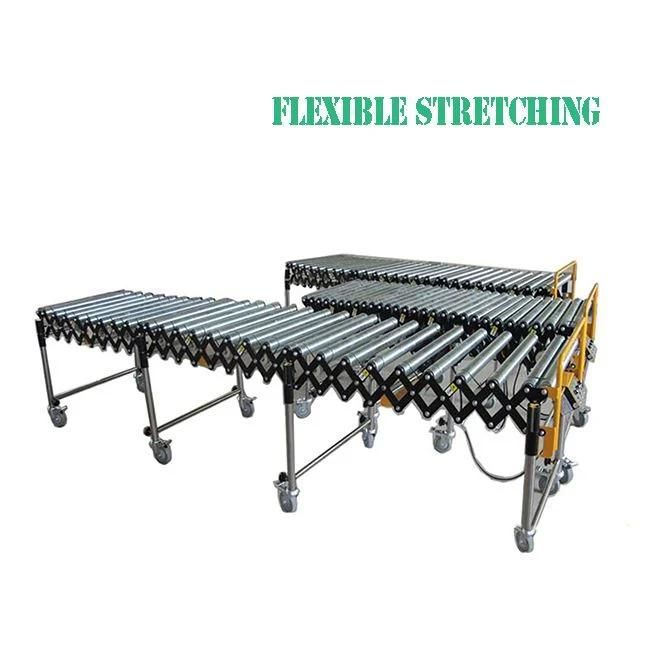 Metal Flexible Expandable Powered Telescopic Roller Conveyor Supplier in India Weight Capacity