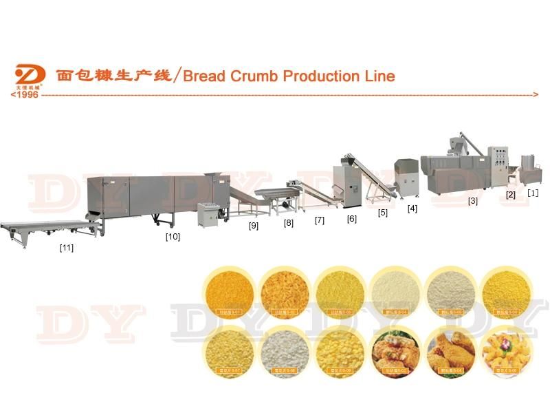Automatic Fried Crumbs Making Machine Bread Crumb Production Line