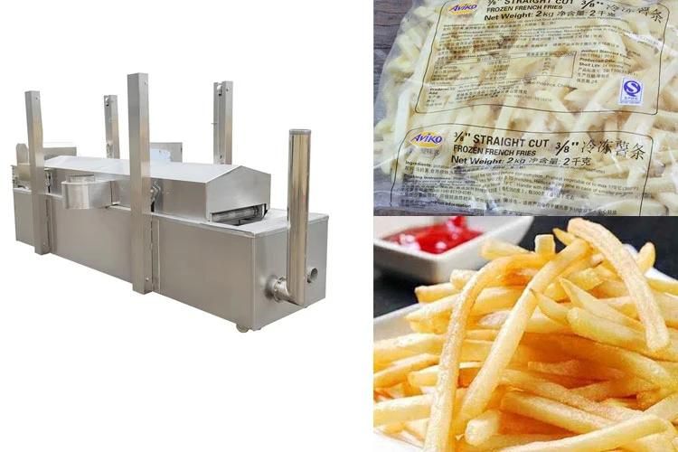 French Fries Line Machinery Plant French Fries Gas Frying Machine