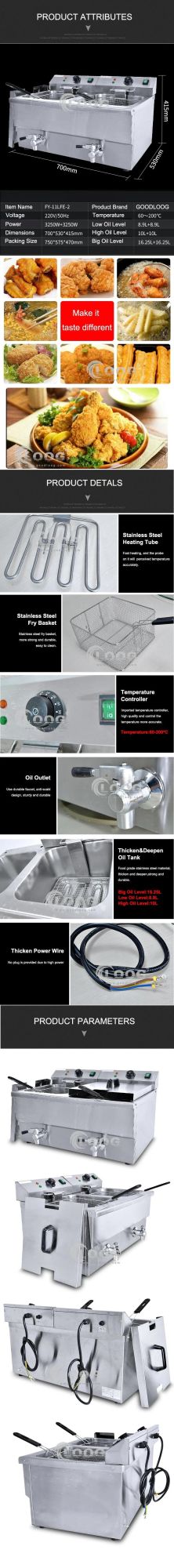 CE Certificated Double Tank Top Deep Fryer Best Deep Frying Equipment Commercial Deep Fryer Machine for Kitchen Use