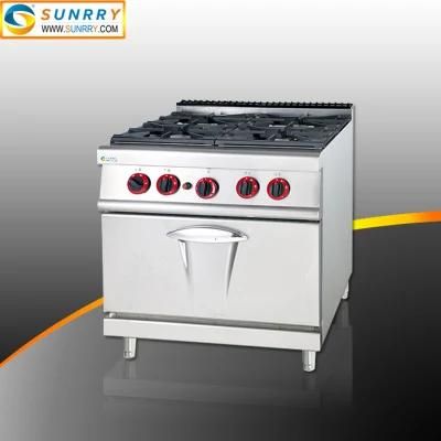 Kitchen Stove Industrial Gas Stove 4 Buner with Gas Oven