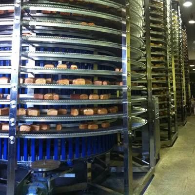Modular Belt Screw Conveyor System Food Cooling Spiral Tower