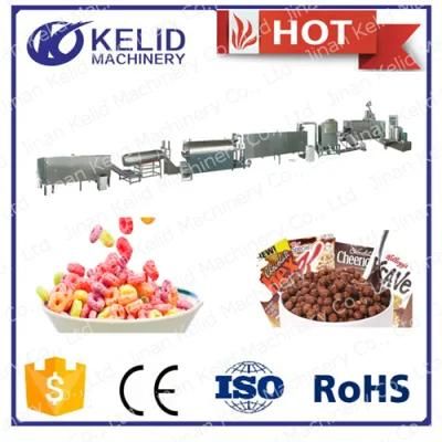 Twin Screw China Manufacturers Corn Flakes Cereals Extrusion Machine