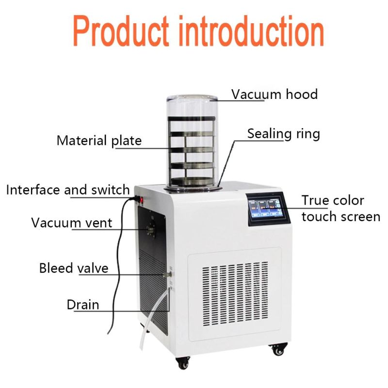 Carbon Steel Ytlg-12A Vertical Freeze Dryer Drying Machine Fruit Dryer Food Freeze Dryers