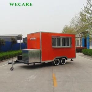 Square Electric Mobile Kiosk for Fast Food