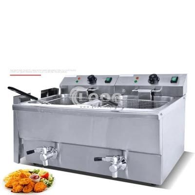 CE Certificated Double Tank Top Deep Fryer Best Deep Frying Equipment Commercial Deep ...