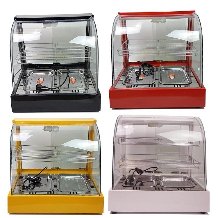 Commercial Countertop Food Warmer 2 Tier Hot Food Display Case Food Cabinet for Pizza, Pastry, Chicken etc.