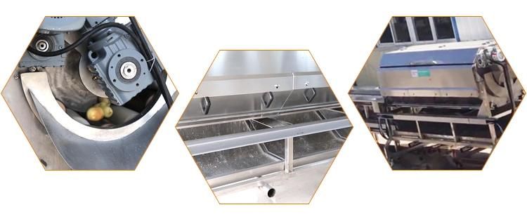 Industrial Brush Type Root Potato Washer Washing Peeler Peeling Machine