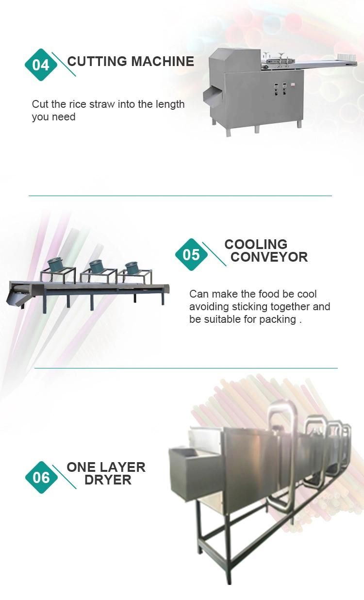 Edible Rice Flour Drinking Straw Making Machine Sucking Straw Production Line