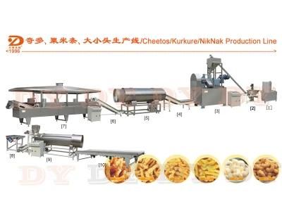Stainless Steel Twin Screw Extruder Auto Cheese Puffs Snack Food Machine
