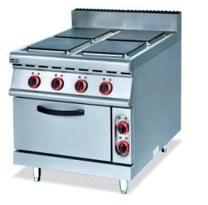 Freestanding 4 Hot Round Plate Electric Range with Conventional Oven for Restaurant