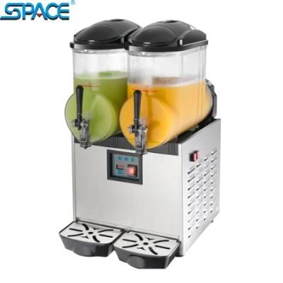 Automatic Commercial Drink Fruit Juice Slushy Machine with 2 Bowls