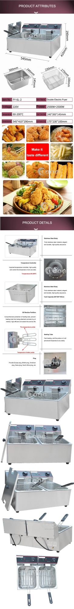 Commercial Catering Equipment Electric Chips Deep Fryer Best Professional Deep Frying Machine on Sale