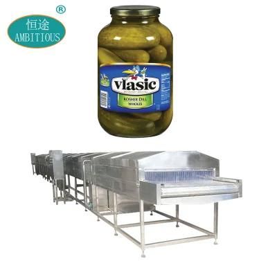 Pasteurizatiing Steam Tunnel Bottle Pasteurization Automatic Pickles Pasteurizer Machine
