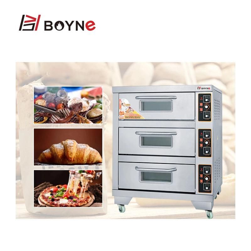 Bread Shop Pizza Baking Bakery Electric Two Layer Two Trays Oven