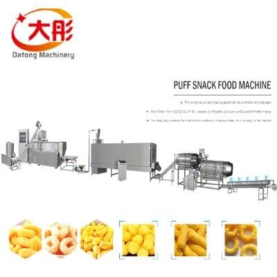 Automatic Extruded Puffed Corn Snacks Food Processing Line