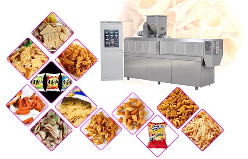 Extruded Crispy Chips Production Line Sala Chips Bugles Crispy Food Making Machine Plant for Sale