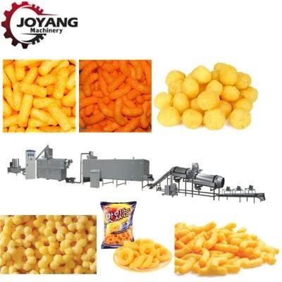 Puffed Corn Chips Extruder Extruded Cereals Leisure Food Processing Machine Line Puffing ...