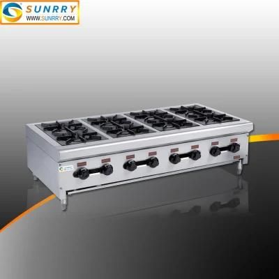 Commercial Table Top Gas 8 Burner Cooktops Gas Burner