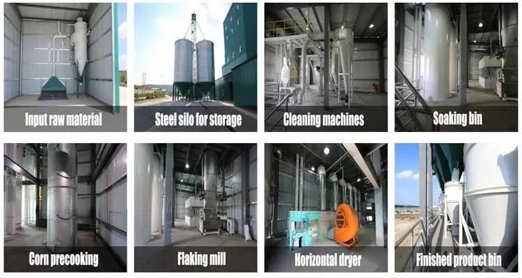 Flaking Corn Flour Arepas Flour Mill 100tons to 500tons