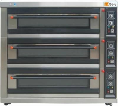 3 Deck 9 Trays Commercial Aluminum Coated Steel Chamber Luxury Gas Oven