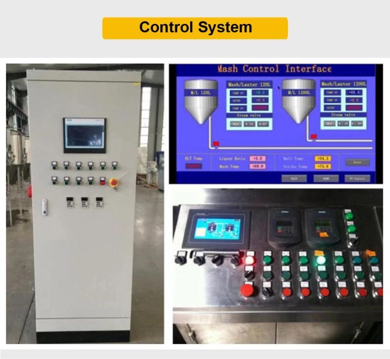 SUS 304 / 316 Beer Brewery Equipment with Digital Display Control