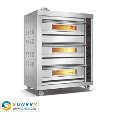 Baking Equipment Kitchen Bread Gas 3 Layer Deck Oven