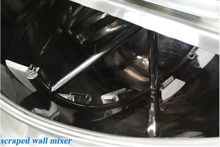 Food Jacketed Cooking Kettle with Agitator Double Jacketed Kettle Cooker with Mixer Steam Gas Electric Jacket Kettle