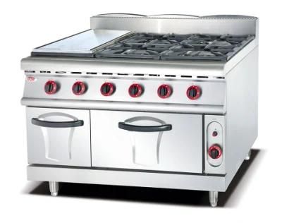 Commercial Gas Cooker 4 Burner Gas &amp; Griddle &Gas Oven