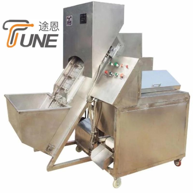 Stainless Steel 500kg/ H Onion Peeler Peeling and Root Cutting Machine