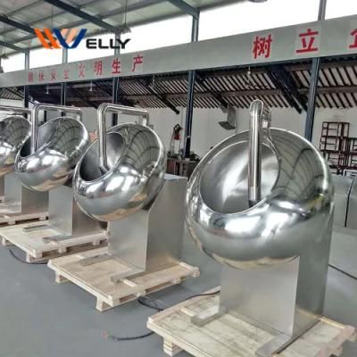 Professional Peanut Cashew Nuts Almond Chocolate Coating Machine with Hot Air Device
