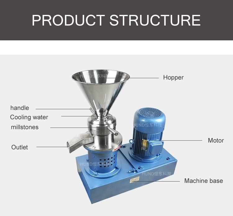 Stainless Steel Sesame/Peanut/Fruit/Jam/Meat/Pepper Colloid Mill